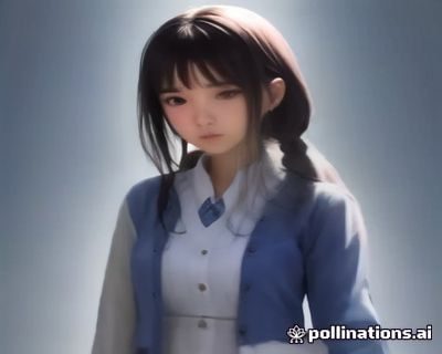 和风洛丽塔少女身着以和服面料制成的洛丽塔廓形裙装，搭配发簪，融合东西方美学精髓