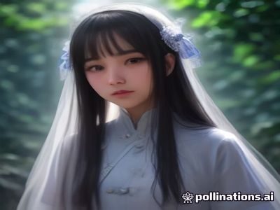 哥特洛丽塔少女身着黑色蕾丝裙站在古典建筑前，神秘而优雅的暗黑美学
