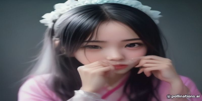 身穿粉色甜美系洛丽塔蓬蓬裙的少女在花园中优雅漫步，蕾丝边与蝴蝶结在阳光下熠熠生辉